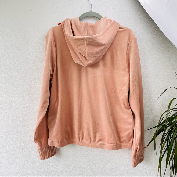 FILA Pink velvet hoodie crewneck teddy - Picture 3 of 7